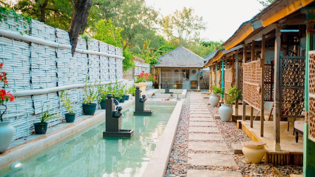 Bungalow Cafe Gili Beachfront Gili Meno Bagian luar foto