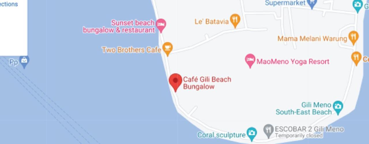 Bungalow Cafe Gili Beachfront Gili Meno Bagian luar foto